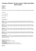 Test Bank For Principles of Pediatric Nursing&colon; Caring for Children&comma; 6th Edition by Jane W&period; Ball&comma; Ruth C&period; Bindler&comma; Kay Cowen&period; LATEST UPDATED WITH ALL CHAPTERS COVERED