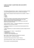 COM 315 EXAM 1 QUESTIONS AND ACCURATE ANSWERS