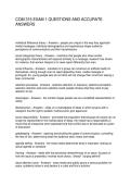 COM 315 EXAM 1 QUESTIONS AND ACCURATE ANSWERS