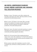 MN DENTAL JURISPRUDENCE BUNDLED&NewLine;EXAMS VERIFIED QUESTIONS AND ANSWERS&NewLine;FULL SOLUTION PACKAGE