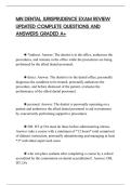 MN DENTAL JURISPRUDENCE EXAM REVIEW&NewLine;UPDATED COMPLETE QUESTIONS AND&NewLine;ANSWERS GRADED A&plus;