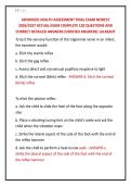 ADVANCED HEALTH ASSESSMENT FINAL EXAM NEWEST &NewLine;2026&sol;2027 ACTUAL EXAM COMPLETE 120 QUESTIONS AND &NewLine;CORRECT DETAILED ANSWERS &lpar;VERIFIED ANSWERS&rpar; &vert;ALREADY