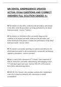 MN DENTAL JURISPRUDENCE UPDATED&NewLine;ACTUAL EXAM QUESTIONS AND CORRECT&NewLine;ANSWERS FULL SOLUTION GRADED A&plus;