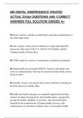 MN DENTAL JURISPRUDENCE UPDATED&NewLine;ACTUAL EXAM QUESTIONS AND CORRECT&NewLine;ANSWERS FULL SOLUTION GRADED A&plus;