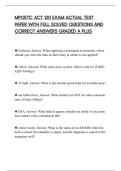 MPOETC ACT 120 EXAM ACTUAL TEST&NewLine;PAPER WITH FULL SOLVED QUESTIONS AND&NewLine;CORRECT ANSWERS GRADED A PLUS&NewLine;
