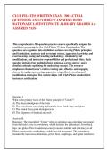CLUB PILATES WRITTEN EXAM  300 ACTUAL &NewLine;QUESTIONS AND CORRECT ANSWERS WITH &NewLine;RATIONALE LATEST UPDATE ALREADY GRADED A&plus; &NewLine;ASSURED PASS