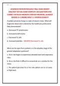 ADVANCED PATHOPHYSIOLOGY FINAL EXAM NEWEST &NewLine;2026&sol;2027 ACTUAL EXAM COMPLETE 100 QUESTIONS AND &NewLine;CORRECT DETAILED ANSWERS &lpar;VERIFIED ANSWERS&rpar; &vert;ALREADY &NewLine;GRADED A&plus;&vert;&vert;BRAND NEW&excl;&excl; &vert;&vert; VERIFIED EXAMS&excl;&excl;&excl; 