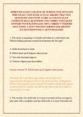 APPROVED GALEN COLLEGE OF NURSING NUR 230 NCLEX PEDS EXAM 1 TEST BANK ACTUAL 2026&sol;2027 PRACTICE QUESTIONS AND STUDY GUIDE ACCURATE EXAM COMPLETE REAL QUESTIONS AND CORRECT DETAILED ANSWERS WITH RATIONALES &lpar;100&percnt; CORRECT VERIFIED SOLUTIONS&rpar; A NEW UPDATED VE
