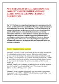 NUR 254 EXAM 300 ACTUAL QUESTIONS AND &NewLine;CORRECT ANSWERS WITH RATIONALE &NewLine;LATEST UPDATE ALREADY GRADED A&plus; &NewLine;ASSURED PASS