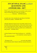 ITN 267 FINAL EXAM &NewLine;QUESTIONS AND &NewLine;ANSWERS 2026 - 2027