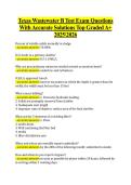 Texas Wastewater B Test Exam Questions &NewLine;With Accurate Solutions Top Graded A&plus; &NewLine;20252026