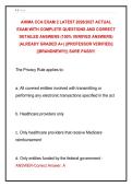 AHIMA CCA EXAM 2 LATEST 2026&sol;2027 ACTUAL &NewLine;EXAM WITH COMPLETE QUESTIONS AND CORRECT &NewLine;DETAILED ANSWERS &lpar;100&percnt; VERIFIED ANSWERS&rpar; &NewLine;&vert;ALREADY GRADED A&plus;&vert; &vert;&vert;PROFESSOR VERIFIED&vert;&vert; &NewLine;&vert;&vert;BRANDNEW&excl;&excl;&excl;&vert;&vert; SURE PASS&excl;&excl;&excl;
