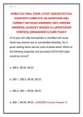 AHIMA CCA FINAL EXAM LATEST 2026&sol;2027ACTUAL &NewLine;EXAM WITH COMPLETE 100 QUESTIONS AND &NewLine;CORRECT DETAILED ANSWERS &lpar;100&percnt; VERIFIED &NewLine;ANSWERS&rpar; &vert;ALREADY GRADED A&plus;&vert; &vert;&vert;PROFESSOR &NewLine;VERIFIED&vert;&vert; &vert;&vert;BRANDNEW&excl;&excl;&excl;&vert;&vert; SURE PASS&excl;&excl;&excl; 