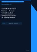 &NewLine;Advent Health EKG Exam Actual Exam 2026&sol;2027 &ndash; 100&percnt; Verified &vert; Detailed Rationales &ndash; Pass Guaranteed &ndash; A&plus; Graded