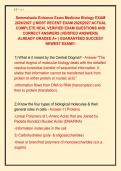 Semmelweis Entrance Exam Medicine Biology EXAM &NewLine;2026&sol;2027 &vert;&vert; MOST RECENT EXAM 2026&vert;2027 ACTUAL &NewLine;COMPLETE REAL VERIFIED EXAM QUESTIONS AND &NewLine;CORRECT ANSWERS &lpar;VERIFIED ANSWERS&rpar; &NewLine;ALREADY GRADED A&plus; &vert; GUARANTEED SUCCES&excl;&excl; &NewLine;NEWEST EXAM&excl;&excl;&excl;