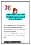 CGFM Exam 1 &lpar;2026&rpar; Practice Questions and Answers &vert; 300&plus; Questions &vert; Government Accounting&comma; Budgeting&comma; Auditing & Public Finance &vert; Certified Government Financial Manager &lpar;CGFM&rpar;