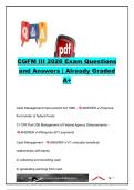 CGFM Exam 3 &lpar;2026&rpar; Practice Questions & Answers &vert; 120&plus; Questions &vert; Cash Management&comma; Federal Financial Management&comma; Internal Controls & Performance Management &vert; Association of Government Accountants &lpar;AGA&rpar;