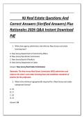               NJ Real Estate Questions And &NewLine;Correct Answers &lpar;Verified Answers&rpar; Plus &NewLine;Rationales 2026 Q&A Instant Download &NewLine;Pdf 