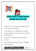 CGFM Test 2 &lpar;2026&rpar; Expert Verified Practice Questions & Answers &vert; 1&comma;500&plus; Questions &vert; Governmental Accounting&comma; Budgeting&comma; GASB&comma; FASAB & Federal Financial Reporting &vert; Association of Government Accountants &lpar;AGA&rpar;