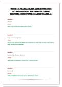 WGU D441 PHARMACOLOGY EXAM STUDY GUIDE &vert;ACTUAL QUESTIONS AND DETAILED CORRECT SOLUTIONS &vert;NEW UPDATE 2026&sol;2027&vert;GRADED A&plus;