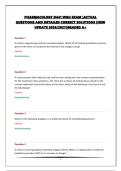 PHARMACOLOGY D441 WGU EXAM &vert;ACTUAL QUESTIONS AND DETAILED CORRECT SOLUTIONS &vert;NEW UPDATE 2026&sol;2027&vert;GRADED A&plus;