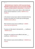 AHN 568 USA Exam 3 Health Hx&comma; CV&sol;PV Assessment Newest &NewLine;2026&sol;2027 Complete Questions And Correct Answers &lpar;Verified &NewLine;Answers&rpar; &vert;Already Graded A&plus;&vert;&vert;Brand New&excl;&excl; &vert;&vert; Sure Pass&excl;&excl;&excl; 