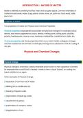 INTRODUCTION TO NATURE OF MATTER