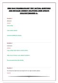 WGU D441 PHARMACOLOGY TEST &vert;ACTUAL QUESTIONS AND DETAILED CORRECT SOLUTIONS &vert;NEW UPDATE 2026&sol;2027&vert;GRADED A&plus;
