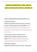ADVANCED PHARMACOLOGY FINAL EXAM UTA 2026-27 ACTUAL EXAM WITH FULL SECTIONS 1-8&period;