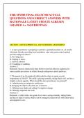 THE MN580 FINAL EXAM 300 ACTUAL &NewLine;QUESTIONS AND CORRECT ANSWERS WITH &NewLine;RATIONALE LATEST UPDATE ALREADY &NewLine;GRADED A&plus; ASSURED PASS