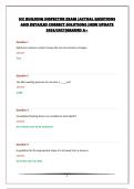 ICC BUILDING INSPECTOR EXAM &vert;ACTUAL QUESTIONS AND DETAILED CORRECT SOLUTIONS &vert;NEW UPDATE 2026&sol;2027&vert;GRADED A&plus;