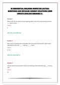 B1 RESIDENTIAL BUILDING INSPECTOR &vert;ACTUAL QUESTIONS AND DETAILED CORRECT SOLUTIONS &vert;NEW UPDATE 2026&sol;2027&vert;GRADED A&plus;