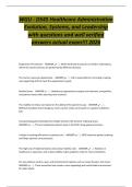 WGU - D545 Healthcare Administration&NewLine;Evolution&comma; Systems&comma; and Leadership&NewLine;with questions and well verified&NewLine;answers actual exam&excl;&excl;&excl; 2026