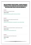 NSG 3450 MENTAL HEALTH EXAM 4 -GALEN COLLEGE OF NURSING &vert;ACTUAL QUESTIONS AND DETAILED CORRECT SOLUTIONS &vert;NEW UPDATE 2026&sol;2027&vert;GRADED A&plus;