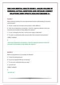 NSG 3450 MENTAL HEALTH EXAM 2 -GALEN COLLEGE OF NURSING &vert;ACTUAL QUESTIONS AND DETAILED CORRECT SOLUTIONS &vert;NEW UPDATE 2026&sol;2027&vert;GRADED A&plus;