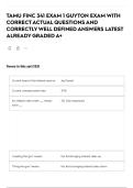 TAMU FINC 341 EXAM 1 GUYTON EXAM WITH CORRECT ACTUAL QUESTIONS AND CORRECTLY WELL DEFINED ANSWERS LATEST ALREADY GRADED A&plus;