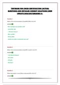 TESTBANK FOR CDCES CERTIFICATION &vert;ACTUAL QUESTIONS AND DETAILED CORRECT SOLUTIONS &vert;NEW UPDATE 2026&sol;2027&vert;GRADED A&plus;