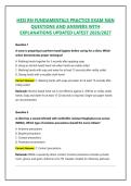 HESI RN Fundamentals Test bank &vert; Complete Package Bundle