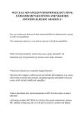 WGU D115 Advanced Pathophysiology Final Exam Study Guide &lpar;2026&sol;2027&rpar; &vert; Practice Questions with Detailed Explanations
