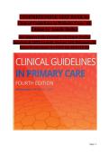 Clinical Guidelines in Primary Care&comma; 4th Edition &colon; Verified Practice Test Bank &vert; Exam-Focused Questions & Answers for Nursing &semi; Primary Care Assessment
