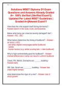 Solutions WSET Diploma D1 Exam &NewLine;Questions and Answers Already Graded &NewLine;A&plus;&period; 100&percnt; Verified &vert;&vert;Verified Exam&excl;&excl;&vert;&vert; &NewLine;Updated Per Latest WSET Guidelines &vert; &NewLine;Graded A&plus;&vert;&vert;Newest Exam&excl;&excl;&excl; 