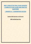 BNSF CONDUCTOR FINAL EXAM ANSWERS &vert; COMPLETE STUDY GUIDE AND PRACTICE QUESTIONS
