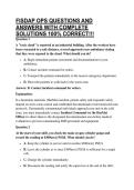 FISDAP OPS QUESTIONS AND ANSWERS WITH COMPLETE SOLUTIONS 100&percnt; CORRECT&excl;&excl;&excl;