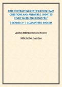DAU CONTRACTING CERTIFICATION EXAM QUESTIONS AND ANSWERS &vert; UPDATED STUDY GUIDE AND EXAM PREP