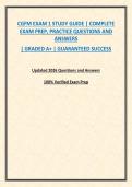 CGFM EXAM 1 STUDY GUIDE &vert; COMPLETE EXAM PREP&comma; PRACTICE QUESTIONS AND ANSWERS