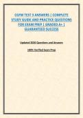 CGFM TEST 3 ANSWERS &vert; COMPLETE STUDY GUIDE AND PRACTICE QUESTIONS FOR EXAM PREP