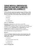FISDAP MEDICAL EMERGENCIES PRACTICE QUIZ WITH COMPLETE SOLUTIONS 100&percnt; CORRECT&excl;&excl;&excl;