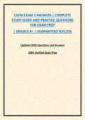 CGFM EXAM 3 ANSWERS &vert; COMPLETE STUDY GUIDE AND PRACTICE QUESTIONS FOR EXAM PREP