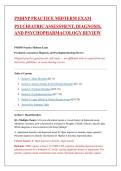 PMHNP Practice Midterm Exam&NewLine;Psychiatric Assessment&comma; Diagnosis&comma; and Psychopharmacology Review