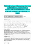 NURS 6521 Advanced Pharmacology Final Exam V3 Official Practice Exam Actual Exam 2026&sol;2027 with Detailed Rationales &vert; Complete Exam-Style Questions &vert; Pass Guaranteed &ndash; A&plus; Graded&NewLine;&NewLine;